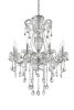 37" In Eilish Silver Crystal 8-Led Light Chandelier