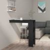 Wall Bar Table Black 40.2"x17.7"x40.7" Engineered Wood