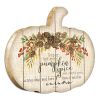 "Crisp Air" By Artisan Cindy Jacobs Printed on Wooden Pumpkin Wall Art