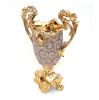 Ambrose Chrome Plated Crystal Embellished Ceramic Vase