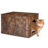 Multipurpose Wooden Side Table And Hidden Cabinet Cat Furniture