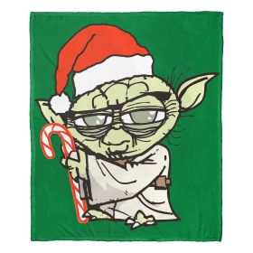 Star Wars; Yoda Festive Aggretsuko Comics Silk Touch Throw Blanket; 50" x 60"