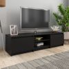 TV Cabinet Black 55.1"x15.7"x14" Engineered Wood