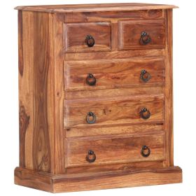 Drawer Cabinet 23.6"x13.8"x29.5" Solid Sheesham Wood