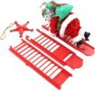 Christmas Electric Climbing Santa Claus Plush Doll Ornament Tree Hanging Decor