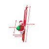 Christmas Electric Climbing Santa Claus Plush Doll Ornament Tree Hanging Decor