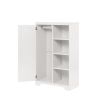 PRACTIACAL SIDE CABINET WITH 1 DOOR AND SHELF FOR WHITE COLOR