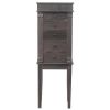 Standing Jewelry Armoire with Mirror, 5 Drawers & 8 Necklace Hooks, Jewelry Cabinet Chest with Top Storage Organizer , 2 Side Swing Doors(Grey)