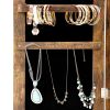 Fashion Simple Jewelry Storage Mirror Cabinet With LED Lights; For Living Room Or Bedroom