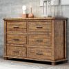 Rustic Reclaimed Solid Wood Framhouse 6 Drawers Wider Dresser(OLD SKU:WF197199AAD)