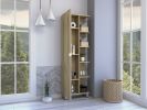 Portland 5-Shelf Linen Cabinet Light Oak