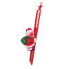 Christmas Electric Climbing Santa Claus Plush Doll Ornament Tree Hanging Decor