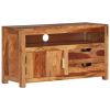 TV Cabinet 35.4"x13.6"x19.7" Solid Wood Acacia