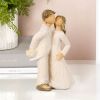 Kissing Couples Statues Sculpture Handmade Carving Figurine for Home Office Decor