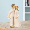 Kissing Couples Statues Sculpture Handmade Carving Figurine for Home Office Decor