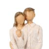 [only for pickup with a prepaid label]Three Members Family Sculpture Creative Family Figurines Resin Loving Family Statue Decor