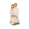 [only for pickup with a prepaid label]Three Members Family Sculpture Creative Family Figurines Resin Loving Family Statue Decor