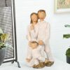 [only for pickup with a prepaid label]Three Members Family Sculpture Creative Family Figurines Resin Loving Family Statue Decor