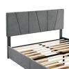 Queen Size Upholstery Platform Bed with Four Drawers on Two Sides, Adjustable Headboard, Grey(Old SKU: WF291774EAA)