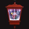 Christmas Wall Lamp with LED Lights and Santa Red 15.7"x10.6"x17.7"