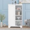 PRACTIACAL SIDE CABINET WITH 1 DOOR AND SHELF FOR WHITE COLOR