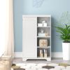 PRACTIACAL SIDE CABINET WITH 1 DOOR AND SHELF FOR WHITE COLOR