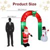 8ft with Santa Snowman 7 Lights Inflatable Festive Arch Decoration