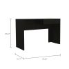 Meridian 1-Drawer Computer Desk Black Wengue