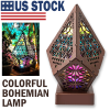 3D Colorful Bohemian LED Night Light Polar Star Starry Sky Floor Projection Lamp