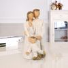 [only for pickup with a prepaid label]Three Members Family Sculpture Creative Family Figurines Resin Loving Family Statue Decor