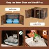 Multipurpose Wooden Side Table And Hidden Cabinet Cat Furniture