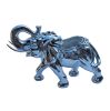 Ambrose Delightfully Extravagant Chrome Plated Elephant with Embedded Crystal Saddle (11.5"L x 5"W x 8.5"H)