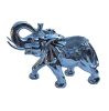 Ambrose Delightfully Extravagant Chrome Plated Elephant with Embedded Crystal Saddle (11.5"L x 5"W x 8.5"H)