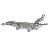 Ambrose Diamond Encrusted Chrome Plated Crocodile (25"L X 9"W X 7.5"H)