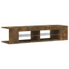 TV Stand with LED Lights Smoked Oak 53.1"x15.4"x11.8"