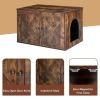 Multipurpose Wooden Side Table And Hidden Cabinet Cat Furniture