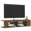 TV Stand with LED Lights Smoked Oak 53.1"x15.4"x11.8"