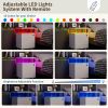 LED Nightstand LED Bedside Table End Tables Living Room with 4 Acrylic Columns, Bedside Table with Drawers for Bedroom White