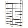 9 Tiers Shoe Rack Metal Shoe Storage Shelf Free Standing Large Shoe Stand with 2 Hooks for Entryway Closet Garage Bedroom