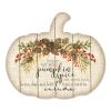 "Crisp Air" By Artisan Cindy Jacobs Printed on Wooden Pumpkin Wall Art