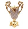 Ambrose Chrome Plated Crystal Embellished Ceramic Vase