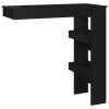 Wall Bar Table Black 40.2"x17.7"x40.7" Engineered Wood