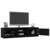 TV Cabinet Black 55.1"x15.7"x14" Engineered Wood