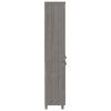 Highboard Solid Wood Pine Light Gray