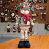 3 Pieces Christmas Decor Sitting Santa Claus Snowman Reindeer Ornament Plush Doll