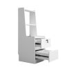 Nightstand with lock and charging station,Storage cabinets with open dividers