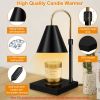 Candle Warmer Lamp with Timer, Dimmable and Adjustable Height, Wooden Base