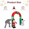 8ft with Santa Snowman 7 Lights Inflatable Festive Arch Decoration