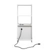 Nightstand with lock and charging station,Storage cabinets with open dividers