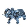 Ambrose Delightfully Extravagant Chrome Plated Elephant with Embedded Crystal Saddle (11.5"L x 5"W x 8.5"H)